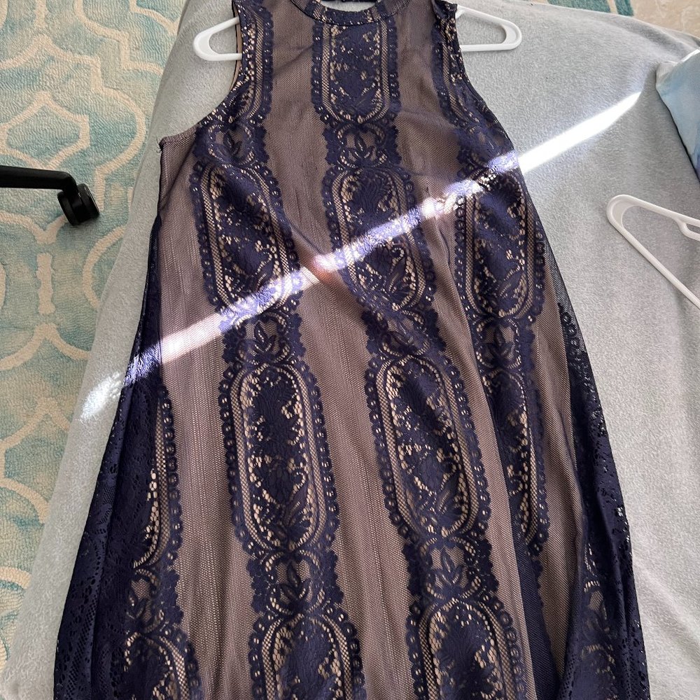 Love, Fire blue lace dress size Medium
